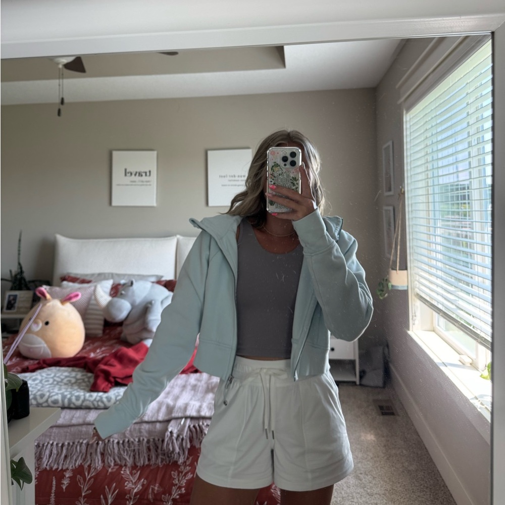 Lululemon Athletica Light Blue Bomber Jacket